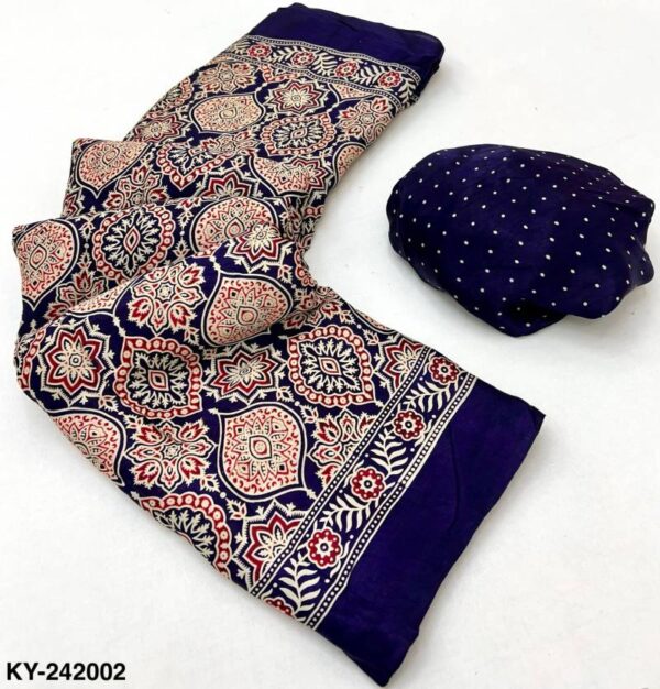 Modal  Saree - Blue-AE-SAREE-BL-001